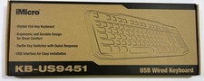 Lot of 30 iMicro KB-US9451 USB Wired Keyboards 104-Key Full Size PC Mac - New picture