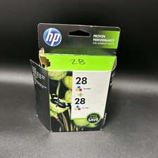 HP 28 Tri-Color Ink Cartridges - Twin Pack - (CD995FN) Exp: 11/2013 - New in Box picture