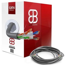 Dripstone CAT6 Ethernet Cable 1000ft Bulk Network LAN Wire 23AWG Solid Gray  picture