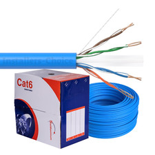 Cat6 500ft cable UTP Solid Blue LAN Network Ethernet RJ45 Bulk 23 AWG picture