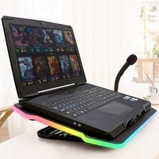 KLIM Ultimate RGB Gaming Laptop Cooling Pad Stand, Quiet, Up to 17