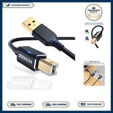 Reinforced 20ft USB 2.0 A to B Printer Cable - High-Speed & Durable Connection picture