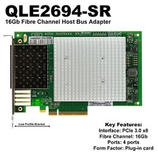 U85025 QLogic QLE2694SR 16Gb Quad Port FC PCIe Gen3 x16 HBA Card High Pe G1N picture