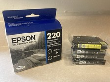 Lot of 6 Epson 220XL Black & 220 Yellow Ink Cartridges picture