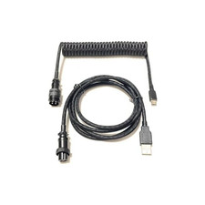 Custom Coiled Aviator Keyboard Cable GX16 USB-C to USB-A 1.5M picture
