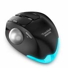 zelotes Wireless Trackball Mouse,Bluetooth Mouse,Rechargeable,4800 DPI, Black picture