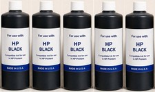 NEW PREMIUM COMPATIBLE HP BLACK PIGMENT INK REFILL (5,000ML) GALLON HIGH QUALITY picture
