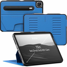 ZUGU Blue Folding Folio Case Stand + Pencil Holder for iPad Pro 11 (1st-4th) picture