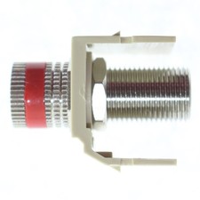 LEGRAND ON-Q 364295-03 ANYPORT AUDIO BINDING POST JACK INSERT, RED BAND, IVORY picture
