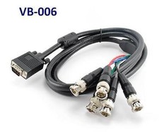 6ft SVGA HD15 to 5-BNC M/M Triple-Shielded Monitor Cable w/ Ferrite Core, VB-006 picture
