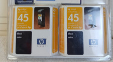 Vintage HP 45 Black Ink Cartridge Twin Pack-51645A-New Sealed-Oct 2003 Ireland picture