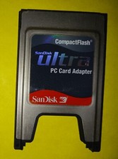 SANDISK Ultra PC Card Adapter Compact Flash PCMCIA MODEL# SDDR-64-784 picture