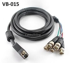 15ft SVGA HD15 to 5-BNC M/M Triple-Shielded Monitor Cable w/ Ferrite Core VB-015 picture