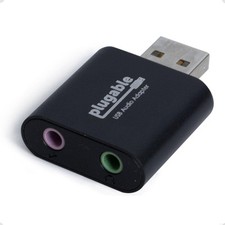USB to Audio Jack Adapter for Headphones Microphone Speakers Windows Mac Linux picture