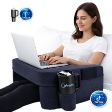 Reading Pillow for Gaming – Lap Desk & Arm Rest with Cup & Phone Holder (Black) picture