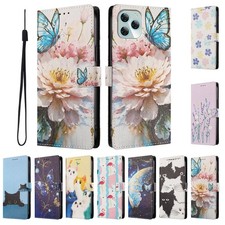 Flip Cat Flower Wallet Cover Case For Xiaomi 17 14 15 17T 15T 14T POCO X7 M6 X8 picture