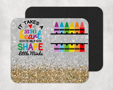 Glitter Custom Name Gold Mousepad, Teacher Gift, Back to School, Christmas picture