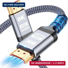 8K 10K 4K HDMI Cable 48Gbps 6.6FT/2M, Certified Ultra High Speed HDMI Cable Brai picture