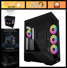 Mid-Tower ATX PC Case - Sleek Black Design, Excellent Cooling, Easy Cable Manage picture