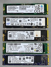Lot of 5 M.2 &  NVMe SSD SATA Mix Brand Samsung  Micron SK Hynix Toshiba 512GB picture