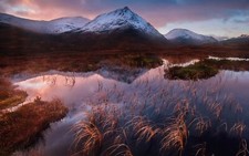 Landscape nature photography mountains reflection Custom Gaming Mat Desk picture