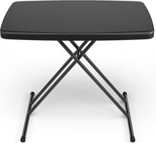 Folding Table 30 Inch - Small Desk Adjustable Height TV Tray for Laptop, Couch, picture