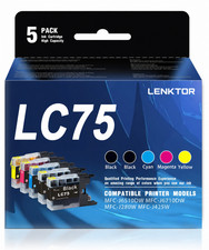 LC75 5PK 2BK C M Y Ink Cartridge for MFC-J6510DW J6710DW J5910DW J825DW J280W picture