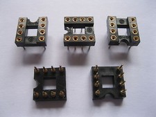 60 pcs IC Socket Adapter Gold Plated 2.54mm 8 PIN Round DIP High Quality 7.62mm picture