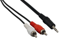 6ft 3.5mm Stereo to RCA x 2 Male to Male Audio Cable, Black picture