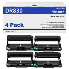 1-4PK DR830 Drum Unit for Brother TN830 MFC-L2900DW HL-L2865DW HL-L2420DW L2400D picture