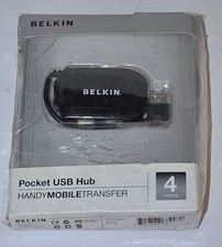BELKIN POCKET USB HUB ADDS 4 PORTS  NEW IN WORN PACKING SCHOOL SURPLUS picture