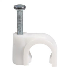 7 Mm Cable Clips, White, 100-Pack  New picture