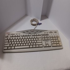Vintage Compaq SK-2800 Internet Keyboard PS/2 Beige 341162-006 TESTED WORKING picture