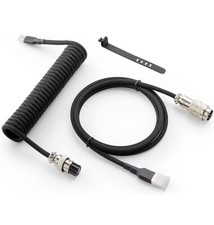 GUNMJO Pro Custom Coiled USB C Cable for Gaming Keyboard, Double-Sleeved Mechani picture