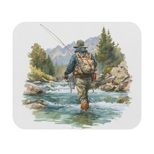 Fly Fishing Adventure Mouse Pad, Wildlife Decor, Gifts for Anglers, Outdoor   picture