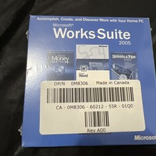 Dell Microsoft Works Suite CD for PC 2005 New Sealed with Product Key picture