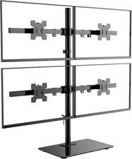 Quad Monitor Stand, Height Adjustable Free-Standing Monitor Desk Mount, fits picture