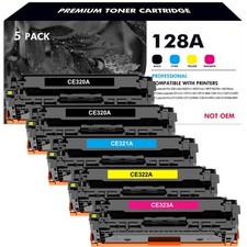 Set of 5 PK CE320A 128A Laser Toner For HP Color LaserJet Pro CM1415FNW CP1525NW picture