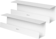 2 Pack White 17 Inch under Desk Cable Management Tray, DESK-AC06-2CW picture