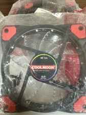 3 - COOL MOON DC 12V Cooling Fans * NEW * 4  3/4 in X 4. 3/4 in picture