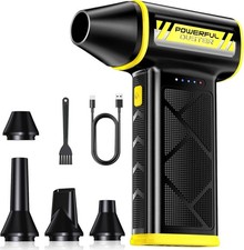 Compressed Air Duster, 130000RPM Ultra-Powerful Electric Air Duster, 3-Speed Cor picture