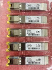 Lot of 5 Brocade 57-1000042-01 02 1GE Copper Gigabit RJ-45 SFP TRANSCEIVER picture