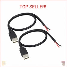 HCFeng 18AWG USB 2.0 Male Plug to 2pin Bare Cable USB A Male Plug to 2pin Bare W picture