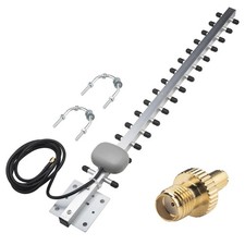 4G LTE 25dBi High Gain SMA Yagi Antenna with 5ft RG58 Cable+SMA to TS9 Connec... picture