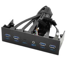 USB 3.1 TYPE-C 5.25Inch Chassis Front Bar Panel USB Hub 19PIN to C port 5Gbps picture