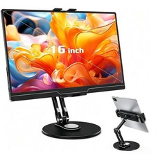 360° Rotatable Aluminum Tablet Stand, Foldable Multi-Angle Desk Holder for 4.... picture