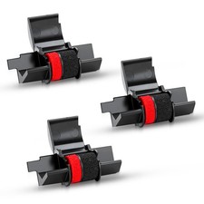LinkDocs IR40T Compatible 3 Pack, IR40t calculator ink roller, black/red picture