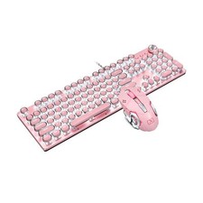 Basaltech Mechanical Gaming Keyboard and Mouse Combo, Retro Steampunk Vintage... picture