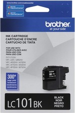 Brother LC101BK Black Ink Cartridge, Standard Yield, Up to 300 Pages picture