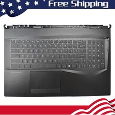 For MSI GE75 Palmrest Non-Touchpad Full Color Backlit US Keyboard Assembly Black picture